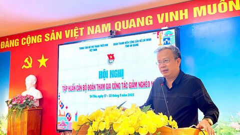 Tập huấn nâng cao năng lực công tác giảm nghèo cho cán bộ Đoàn cơ sở xã Tri Tôn