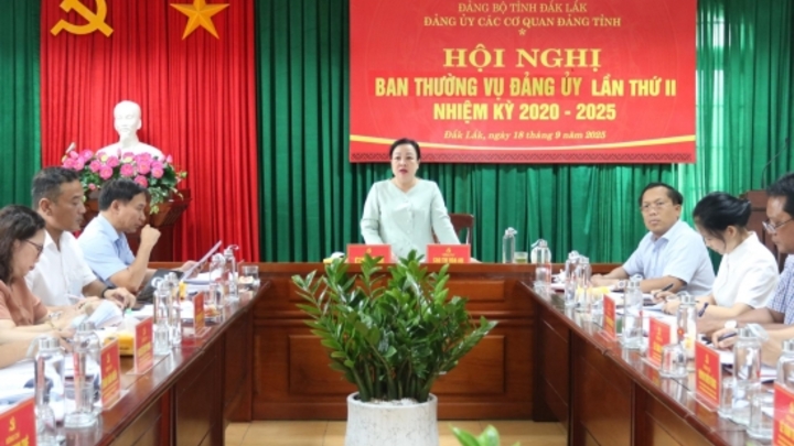 Ban Thường vụ Đảng ủy các cơ quan Đảng tỉnh cho ý kiến nhiều nội dung quan trọng