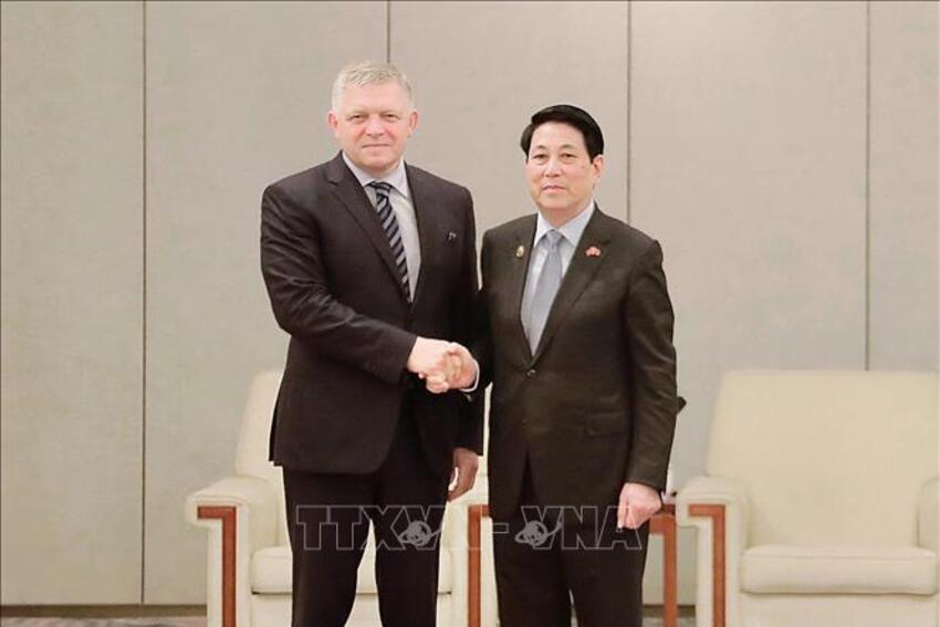 Chủ tịch nước Lương Cường tiếp Thủ tướng Slovakia Robert Fico