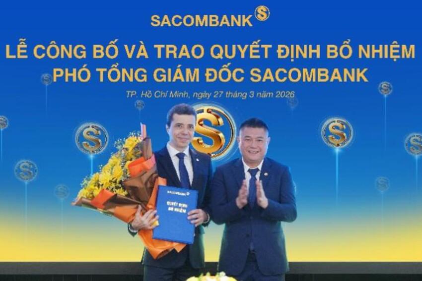Sacombank bổ nhiệm ông Loic Faussier làm Phó Tổng Giám đốc, tăng cường năng lực quản trị rủi ro